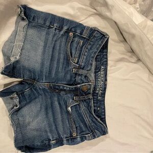 American Eagle Outfitters Blue Jean Shorts Cut-Off Style